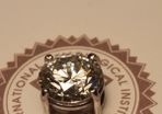 18ct white Gold 3ct Brilliant cut Lab Diamond Solitaire Pendant Mount