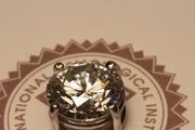 18ct white Gold 3ct Brilliant cut Lab Diamond Solitaire Pendant Mount