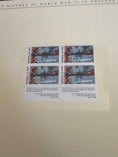 The History of World War II in post stamps