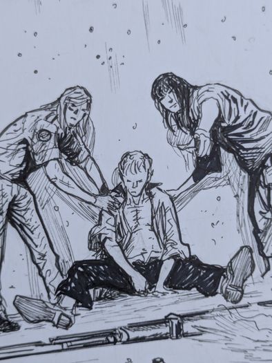 Original Comic Art Page by Fodera Marco  from Mister No issue 7 Intrigo a Manaus