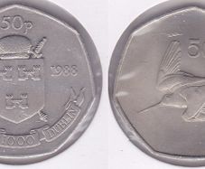 Ireland Decimal 50p x2 Commemorative & Ordinary