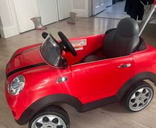Mini Cooper Play Push Car Ride-On with Parental Handle - Red