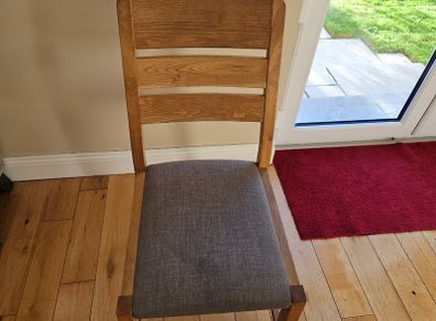 Solid oak dining chairs