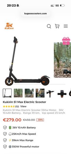 kukirin s1 max electric scooter