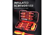 Electrician Repair Tools Kit 13pcs 1000V Changeable Insulated Screwdrivers Set with Magnetic Slotted Phillips Pozidriv Torx Bits
