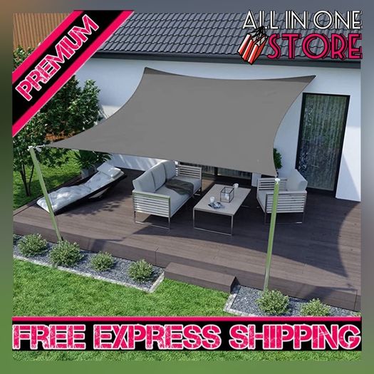 Sun Shade Sail Waterproof Rectangle 2x3m, 95% UV Block Garden Sunscreen Awning Canopy with Free Rope, Breathable Patio Sail pergola for Outdoor Party (FREE SHIPPING)