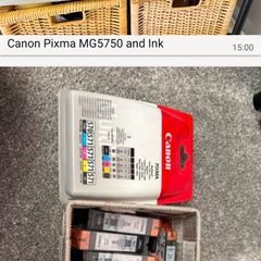 Canon Pixma MG5750 Printer and Ink