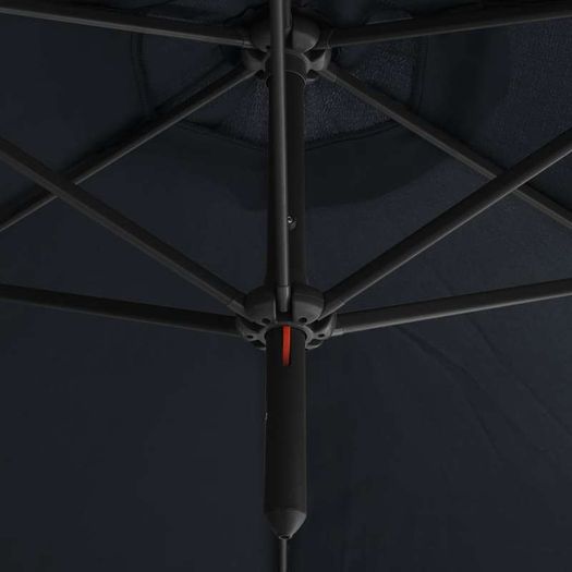 Double Parasol with Steel Pole Anthracite 600 cm