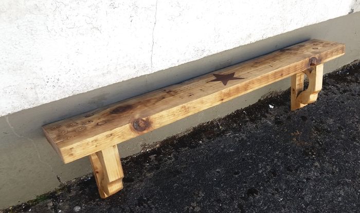 Rustic floating stove mantle / shelf