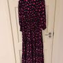 Scamp & Dude black pink stars tie neck maxi dress size 10 Image 5