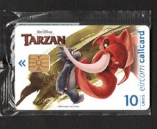 1999 Ireland 10 unit Tarzan Kantor and Turk (Axalto/Gemalto (Gemplus) AX01) Call Card New in Packaging. Eircom card number 1260.