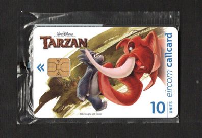 1999 Ireland 10 unit Tarzan Kantor and Turk (Axalto/Gemalto (Gemplus) AX01) Call Card New in Packaging. Eircom card number 1260.