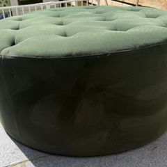 Large green ottoman