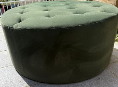 Large green ottoman