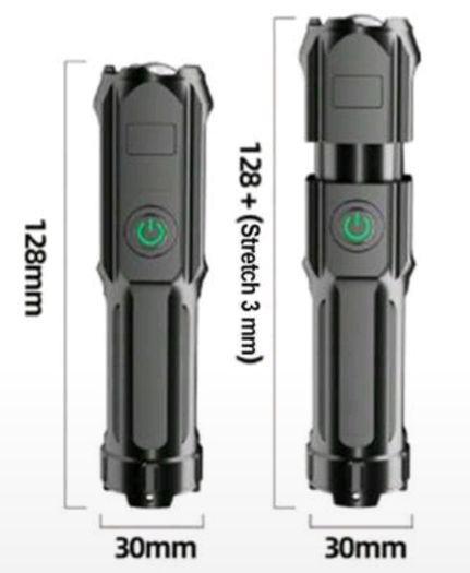 Torch blue/green usb rechargeable 200 lumens in box 2 for 15