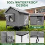 Cat House Weatherproof with Aluminum Film Insulation, Large Feral Cat Shelter for Winter, Collapsible with Door, Easy to Assemble (Dark Grey) Image 3