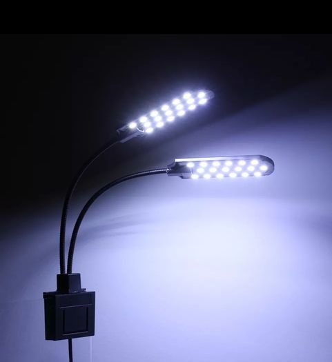 Fish tank clip on light Double heads Aquarium light
