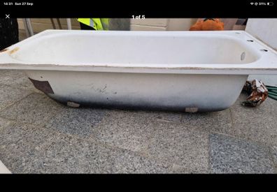 Shires white bath - needs cleaning