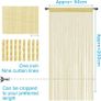 Liqy Retro PlainTassel Door Curtain Fly Insect Bug Screen String For Doorways Divider or Window Curtain Panel 90x200cm, Fly Screen Panel Image 2