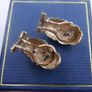 Vintage Sterling Silver  Earrings 1980s Gold Plated Shell Design 4,70g Image 6