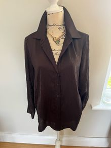 Brown Crepe Blouse