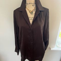 Brown Crepe Blouse