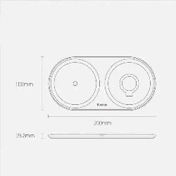 Baseus Wireless Charger Planet 2-in-1 Cable Winder QC Wireless Charging (Type-C 3A, 1m) Black WXPL-B02