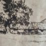 Signed Antique Etching A Robins 1919 Near Lynsford Kent Framed Image 4