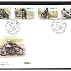 1996 Ireland Isle of Man Tourist Trophy Motorcycle Races Irish Winners Commemorative Stamps on An Post First Day Cover (FDC)