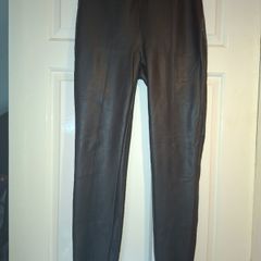 Amisu faux leather trousers