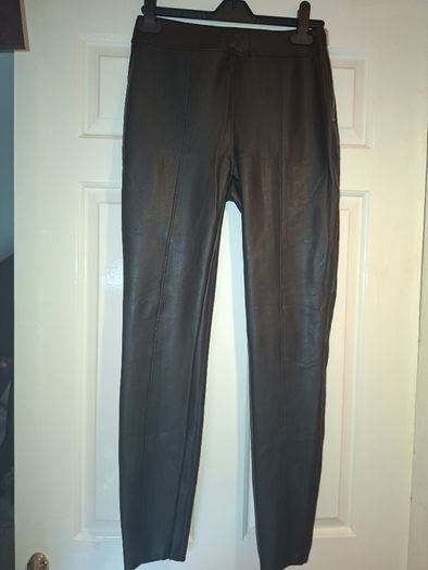 Amisu faux leather trousers