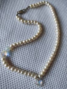Natural pearls sterling silver