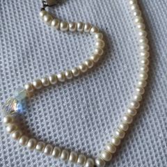 Natural pearls sterling silver