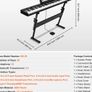 88 Keys Foldable Piano Keyboard, Bluetooth & MIDI, Portable Digital Electronic Image 2