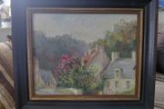 antique Beautiful French oil on canvas 45 x 52cm