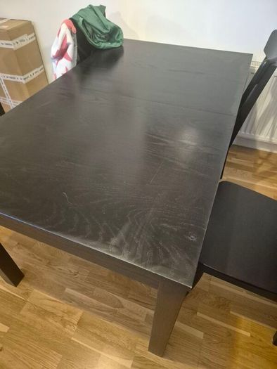 Dining table and four chairs