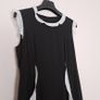 Apart Black White Ruffle Trim Colorblock Sleeveless A-Line Midi Dress 12UK/40EU Image 6