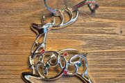 Vintage Newbridge Silverware Reindeer Christmas Ornament, Stamped, No Box