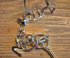 2012 Newbridge Silverware Reindeer Christmas Ornament, Stamped, No Box
