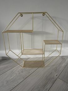 Gold Geometric Wall Shelf