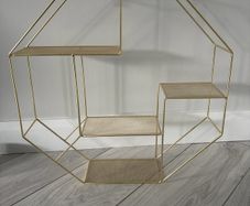 Gold Geometric Wall Shelf