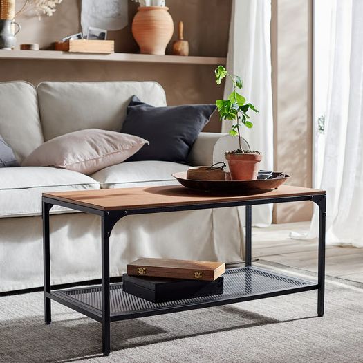 4'6 ft Grey Bedframe, Back Care Mattress & Ikea Coffee Table - FOR SALE