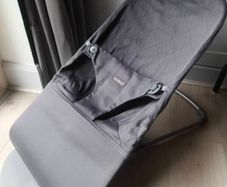 Baby Bjorn Bouncer Bliss, Dark Grey / Charcoal Quilted Cotton - Like New