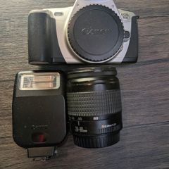 Film Tested Canon EOS 300 Film Camera with 28-80mm Zoom & Canon Speedlight 200E