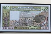 West African States T Togo 500 francs 1986 Gem Uncirculated Banknote