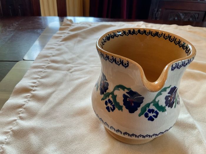Nicholas Mosse two pansy jugs .  Both 4 inches  in height