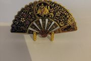 Brass  - Miniature Toledo Brass Fan on Stand