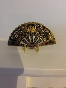 Brass  - Miniature Toledo Brass Fan on Stand