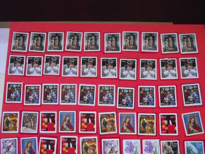 A Collection of Irish Stamps. Unfranked. 55 euros in face value