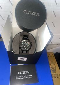 Citizen Promaster Navihawk A-T Ion Plated Bracelet Watch eco drive radio controlled brand new